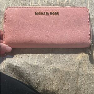 Michael Kors Blush Pink Zip-Around Wallet